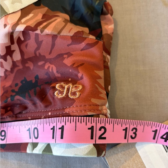 Albion Fit Icon Wave Swim Crop Messina Floral One-Shoulder Bikini Top Small - Picture 6 of 6